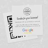 Carte De Visite Carré Google Avis | Business Review Us Grey QR Code