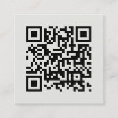 Carte De Visite Carré Google Avis | Business Review Us Grey QR Code (Dos)