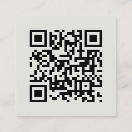 Carte De Visite Carré Google Avis | Business Review Us Grey QR Code (Dos)