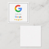 Carte De Visite Carré Google Avis | Examen des activités (Devant / Derrière)