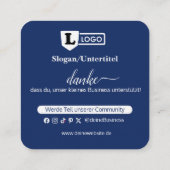 Carte De Visite Carré Google Bewertungskarte mit QR code Business Card  (Dos)