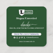Carte De Visite Carré Google Bewertungskarte mit QR code Business Card  (Dos)