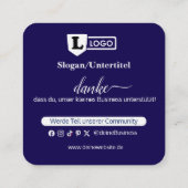 Carte De Visite Carré Google Bewertungskarte mit QR code Business Card  (Dos)