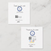 Carte De Visite Carré Google review business logo website scan QR code (Devant / Derrière)
