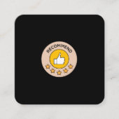 Carte De Visite Carré Google Review My Business Black Qr Code Link (Devant)