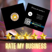Carte De Visite Carré Google Review My Business Black Qr Code Link