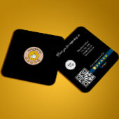 Carte De Visite Carré Google Review My Business Black Qr Code Link