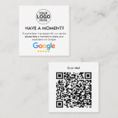 Carte De Visite Carré Google Review With QR Code Link 2023 (Devant / Derrière)
