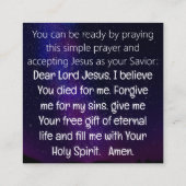 Carte De Visite Carré Gospel Tract Card (Dos)