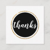 Carte De Visite Carré GRÂCE à la main tache moderne écriture noir (Devant)