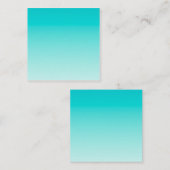 Carte De Visite Carré gradient aqueux turquoise (Devant / Derrière)