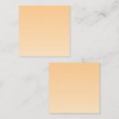 Carte De Visite Carré Gradient jaune clair et orange (Devant / Derrière)