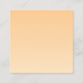 Carte De Visite Carré Gradient jaune clair et orange (Dos)