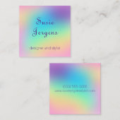 Carte De Visite Carré Gradient pastel doux (Devant / Derrière)
