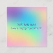 Carte De Visite Carré Gradient pastel doux (Dos)