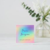 Carte De Visite Carré Gradient pastel doux (Debout devant)