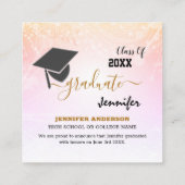 Carte De Visite Carré Gradué LGBTQ & Progrès Arc-en-ciel Graduation (Dos)