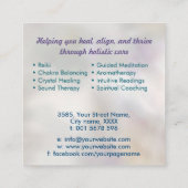 Carte De Visite Carré Graines de vie en Lotus (Dos)