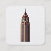 Carte De Visite Carré  Grand Clock Tower: Art Deco Timekeeper Sticker (Devant)