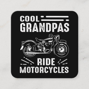 Carte De Visite Carré Grand Père Biker