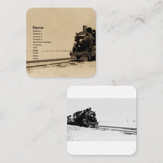 Carte De Visite Carré Grand Trunk Western Engine No. 5042 Business Card (Devant / Derrière)