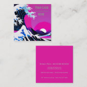 Carte De Visite Carré grande vague moderne (Devant / Derrière)