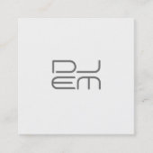 Carte De Visite Carré Grandes initiales géantes modernes (Devant)