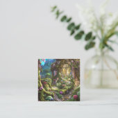 Carte De Visite Carré Graphique de la forêt de Fairyland (Debout devant)
