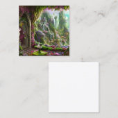 Carte De Visite Carré Graphique de la forêt de Fairyland (Devant / Derrière)