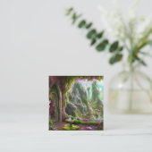 Carte De Visite Carré Graphique de la forêt de Fairyland (Debout devant)