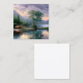 Carte De Visite Carré Graphique de pêche (Devant / Derrière)