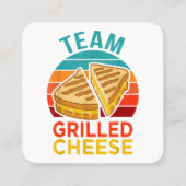 Carte De Visite Carré Graphisme de l'amoureux du sandwich au fromage gri (Dos)
