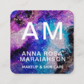 Carte De Visite Carré *~* Gras Abstrait PARTIES SCINTILLANT d'art QR LOG (Devant)