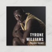 Carte De Visite Carré Gras Qr Code Fitness Personal Trainer (Devant)