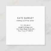 Carte De Visite Carré Gras rouge moderne peint Abstrait (Dos)