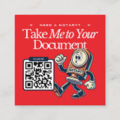 Carte De Visite Carré Gras rouge Noir Public QR Code amusant (Devant)