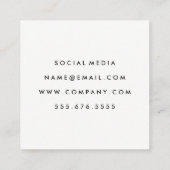 Carte De Visite Carré Gras simple (Dos)