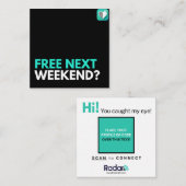 Carte De Visite Carré Gratuit le week-end prochain ? (Devant / Derrière)