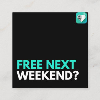 Carte De Visite Carré Gratuit le week-end prochain ?