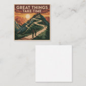 Carte De Visite Carré Great Things Take Time (Devant / Derrière)