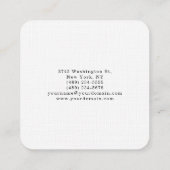 Carte De Visite Carré Gris Blanc Professionnel Design tendance minimalis (Dos)
