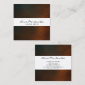 Carte De Visite Carré gris foncé Abstrait (Devant / Derrière)