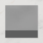 Carte De Visite Carré Gris minimal à deux tons (Dos)