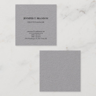 Carte De Visite Carré Gris professionnel minimaliste moderne