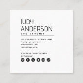 Carte De Visite Carré Groomer de chiens rétro (Dos)