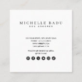 Carte De Visite Carré Groomer de chiens vintages (Dos)