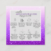 Carte De Visite Carré Guide d'application de clou de Parties scintillant (Devant)