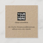 Carte De Visite Carré Guide touristique (Dos)