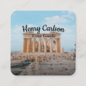 Carte De Visite Carré Guide touristique Agent de voyage Turquoise (Devant)