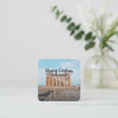 Carte De Visite Carré Guide touristique Agent de voyage Turquoise (Debout devant)